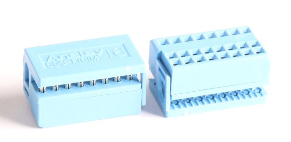 609-F161M Female Socket Connector 16way 2 rows straight RM2,54